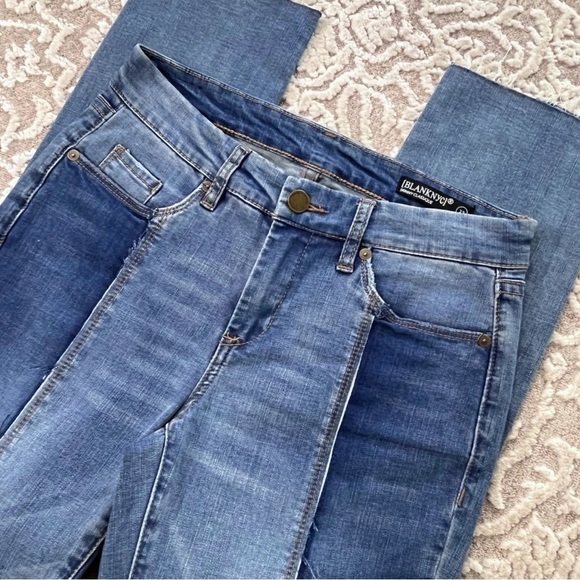 BlankNYC Skinny Classique Patchwork Split Front Jeans - Picture 9 of 14